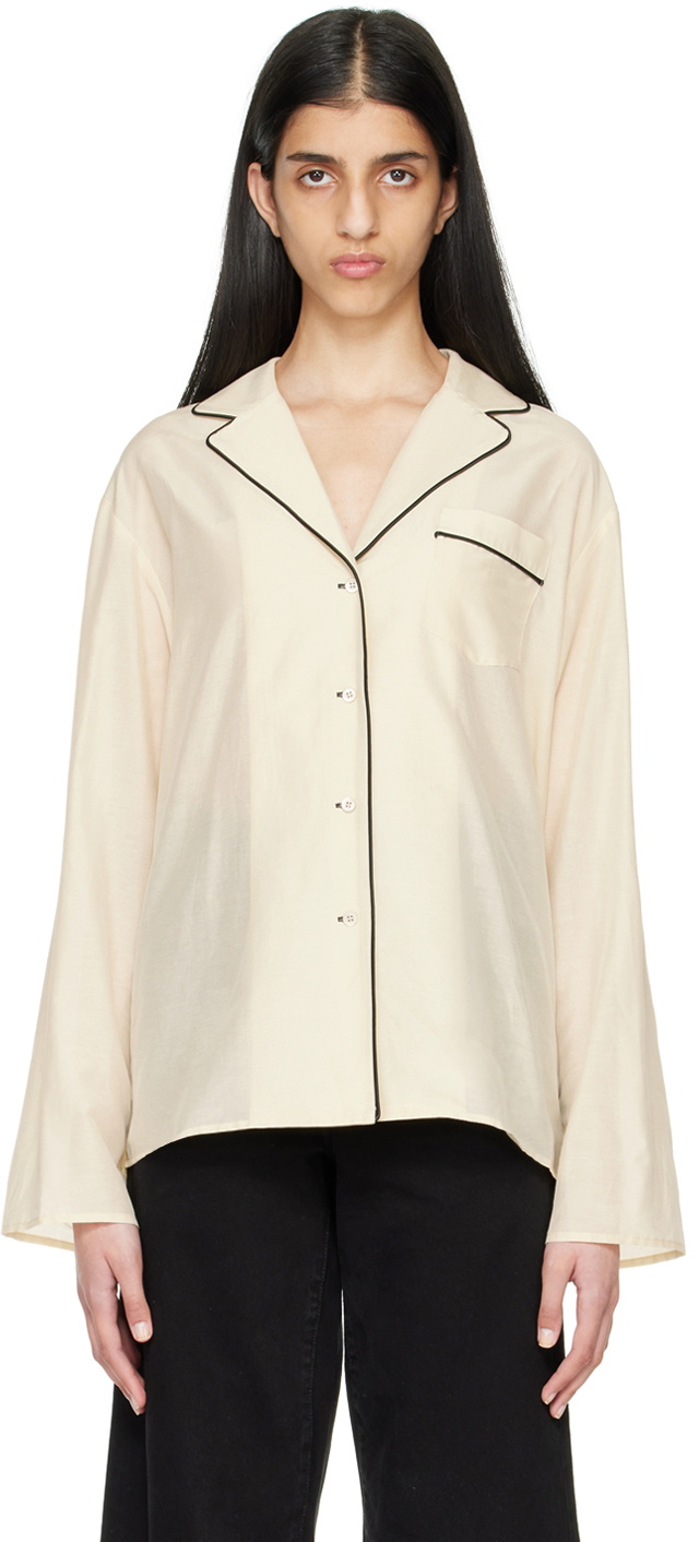 Totême Beige Organic Cotton Shirt Toteme