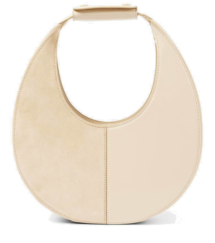 Photo: Staud Moon Split leather and suede tote bag