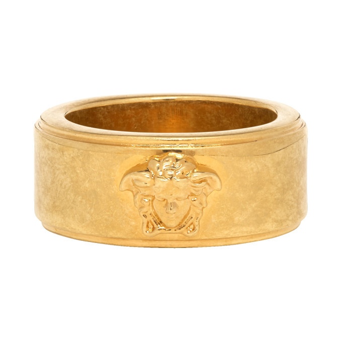 Photo: Versace Gold Medusa Band Ring