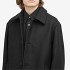 Dries Van Noten Men's Rank Wool Coat in Black