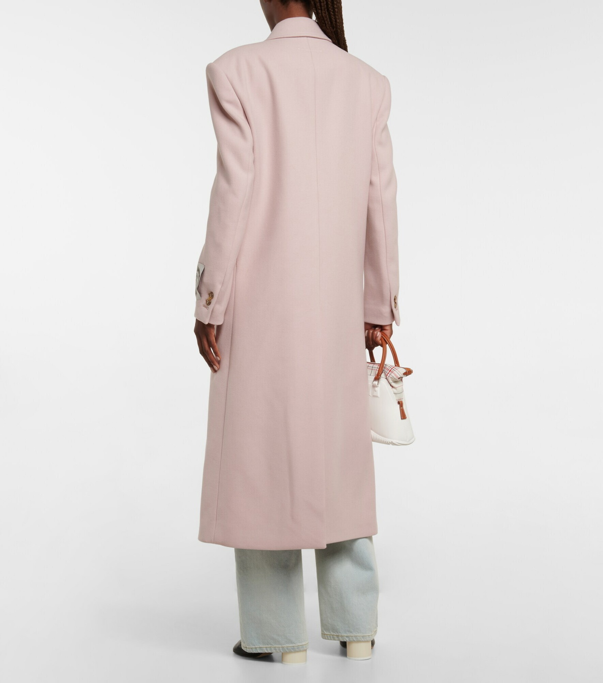 MM6 メゾン 定価130,000 マルジェラピンク ロングコート MM6 Maison Margiela - Double-breasted wool-blend coat MM6 Maison