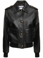 MOSCHINO Gold Heart Leather Jacket