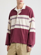 KAPITAL - BIG Striped Cotton-Jersey Polo Shirt - Red