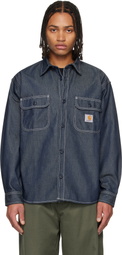 Carhartt Work In Progress Blue Tigan Denim Overshirt