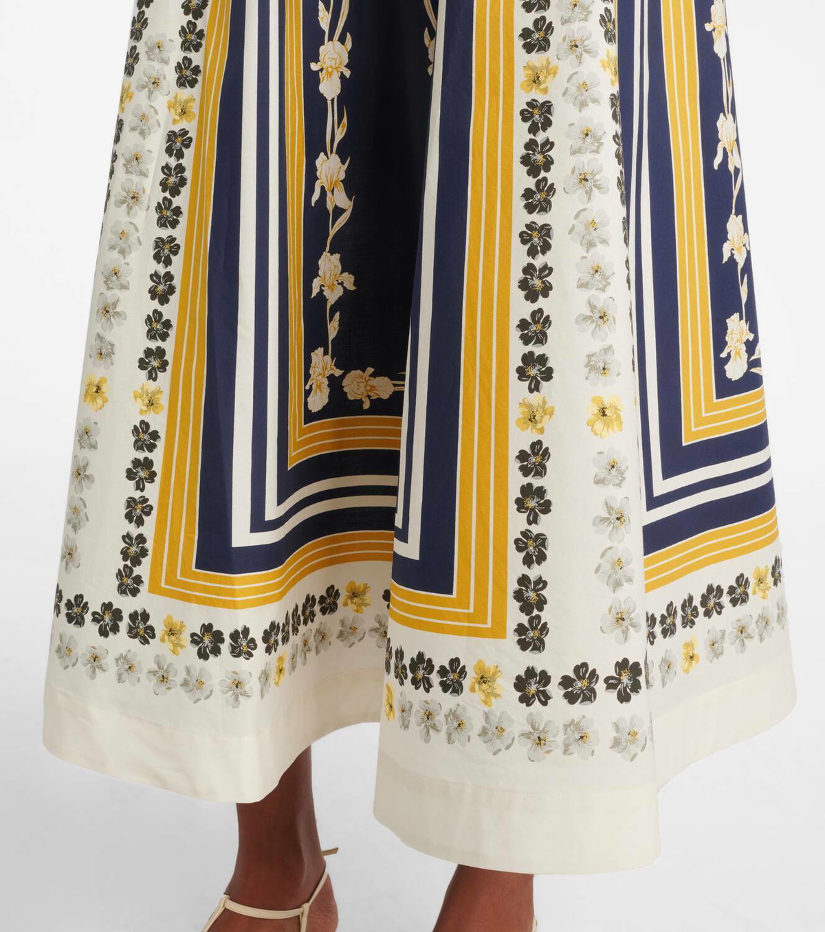 La DoubleJ Printed cotton poplin midi skirt La DoubleJ