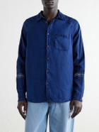 KAPITAL - Printed Linen Shirt - Blue