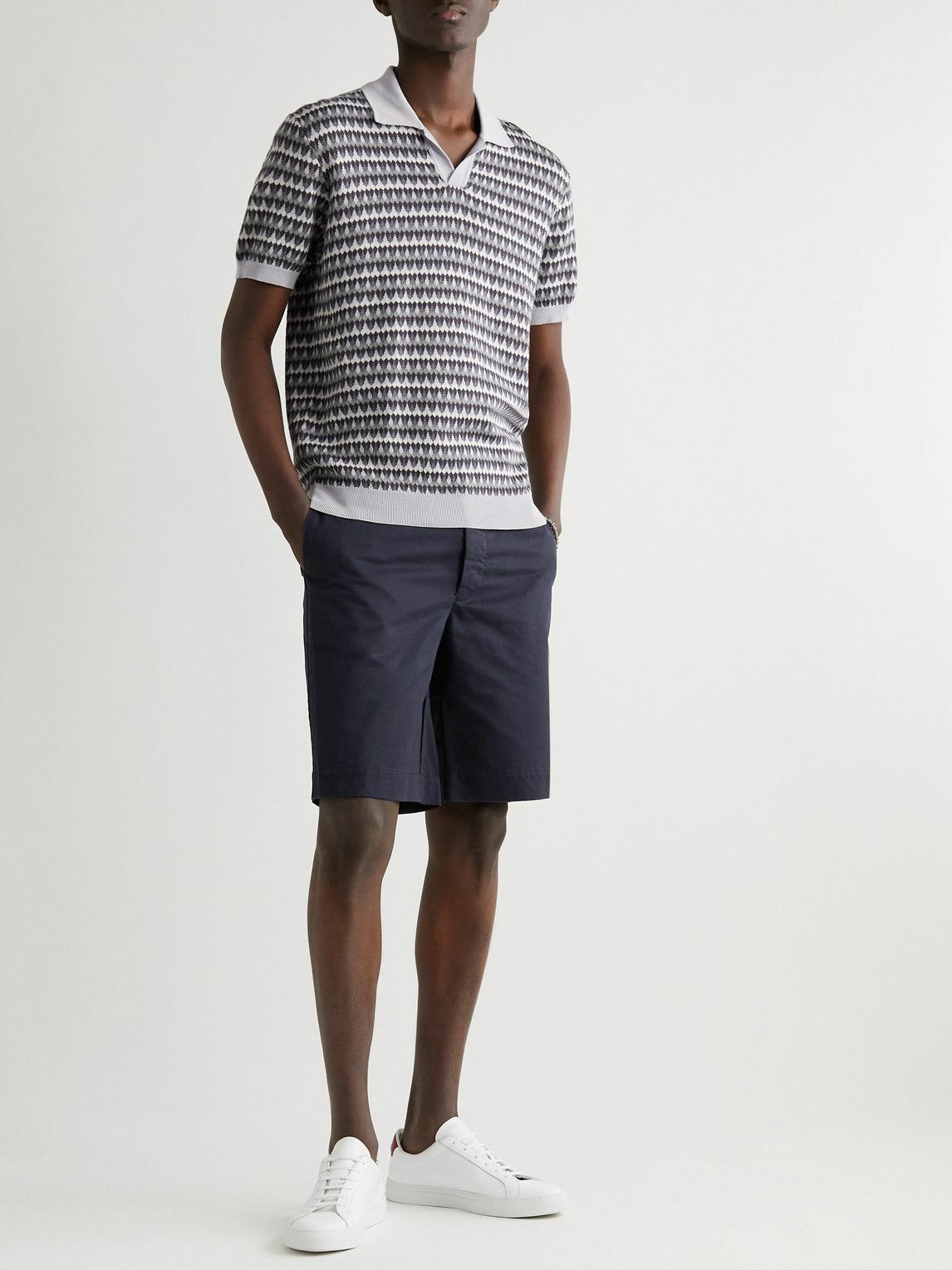 Officine Générale - Fisherman Cotton-Twill Shorts - Blue
