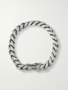 FOUNDWELL - Vintage Heavy Curb 1990s Sterling Silver Bracelet - Silver