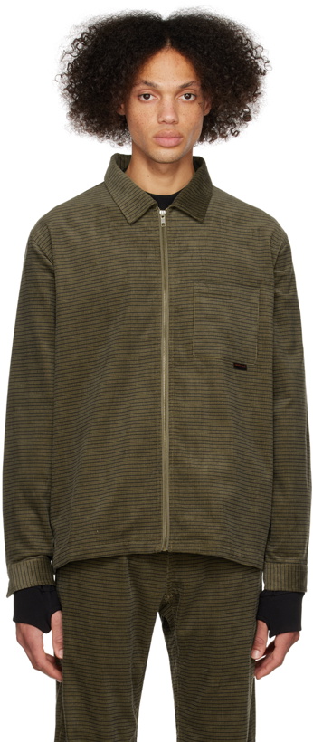 Photo: Gramicci Khaki Grid Jacket