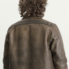 Rick Owens Men's Buttoned Leather Brad Jacket in Washed Black