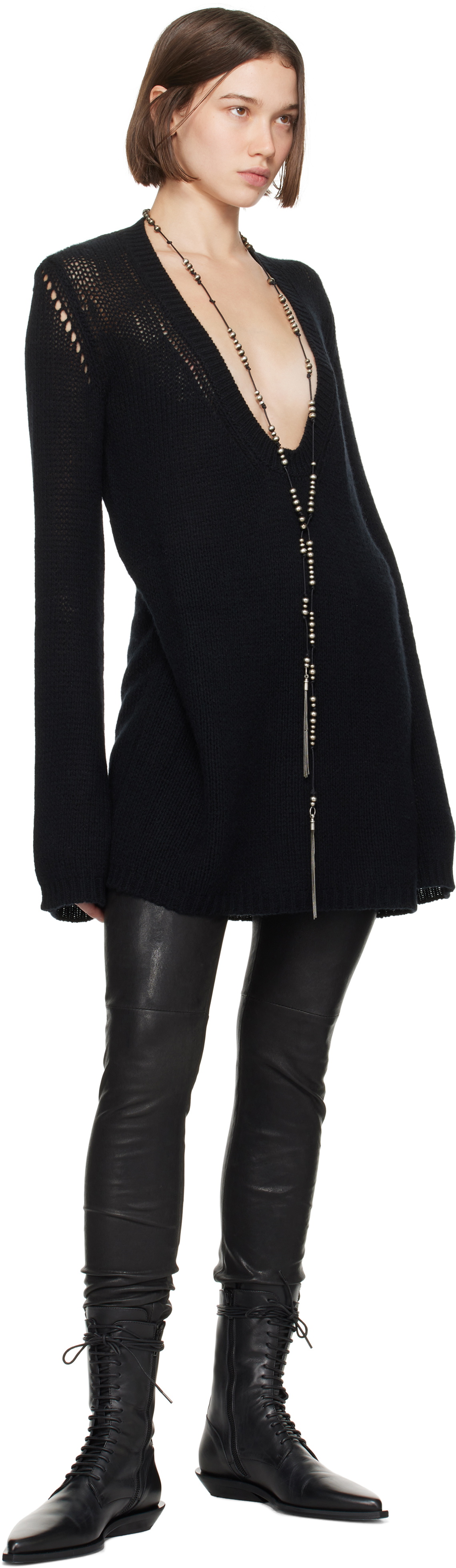 Ann Demeulemeester Black Carolina Tunic Sweater