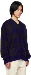 stein Purple & Black Color Combination Cardigan