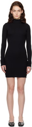 ÉTERNE Black Long Sleeve Turtleneck Minidress