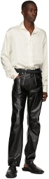 GmbH Black Faux-Leather Thor Trousers