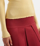 Alaïa RIbbed-knit silk-blend top