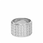 Givenchy Men's 4G Logo Engraved Ring in Silvery