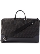 Fendi - Leather-Trimmed Logo-Jacquard Canvas Weekend Bag