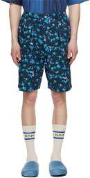 Marni Navy Printed Shorts