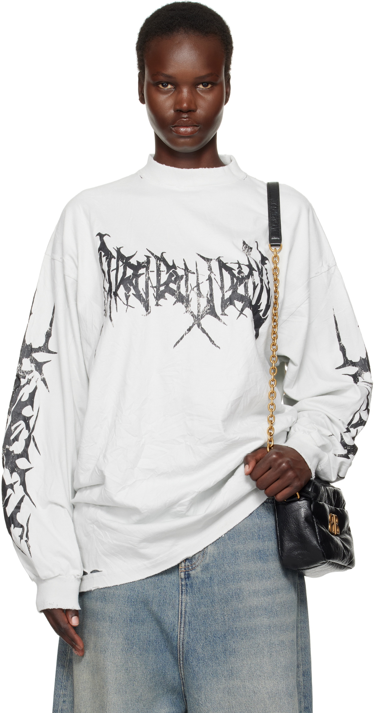 Off-White AI Metal Longsleeve T-shirt by Balenciaga on Sale