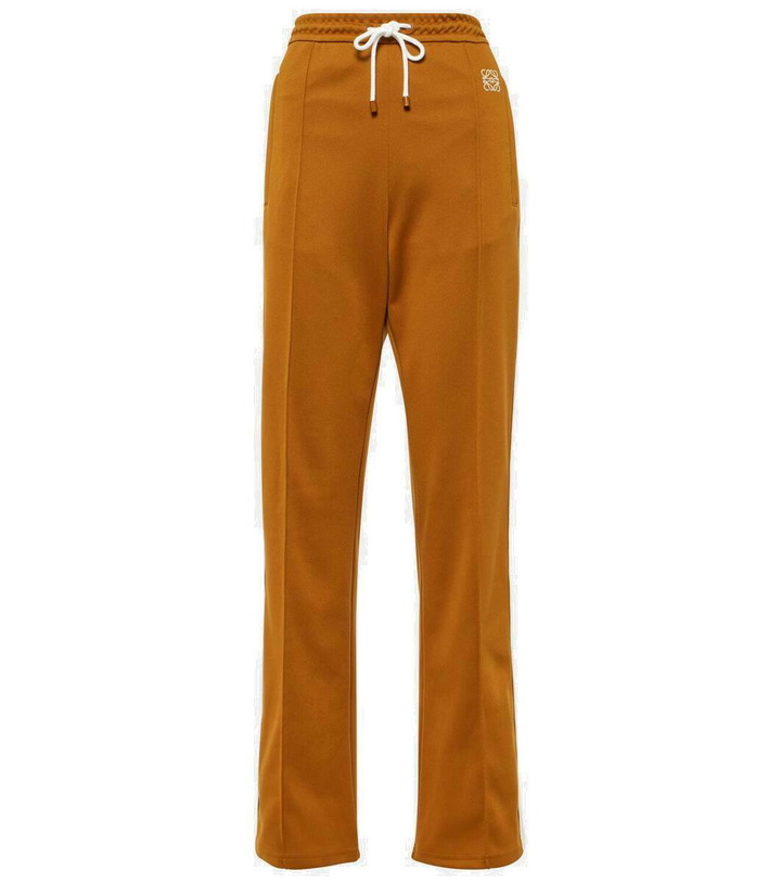 Photo: Loewe Anagram striped jersey sweatpants