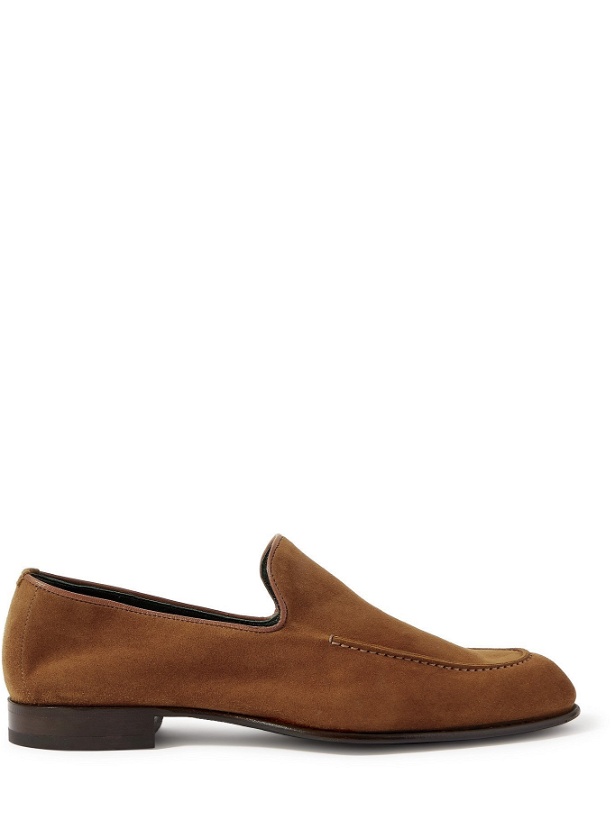 Photo: BRIONI - Suede Loafers - Brown - UK 7