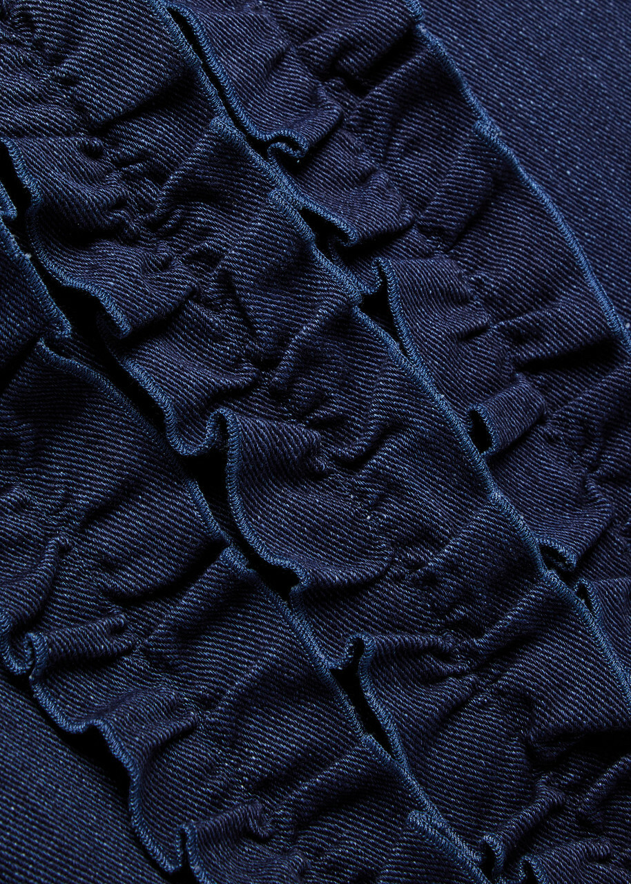 Forte_forte Ruffled Denim Shirt Indigo