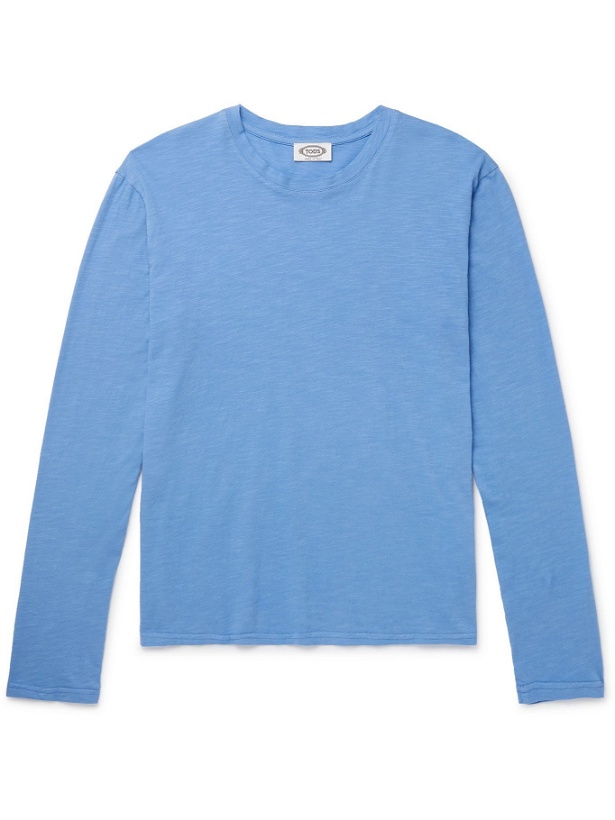 Photo: TOD'S - Cotton-Jersey T-Shirt - Blue