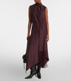 Acne Studios Dale asymmetric silk maxi dress