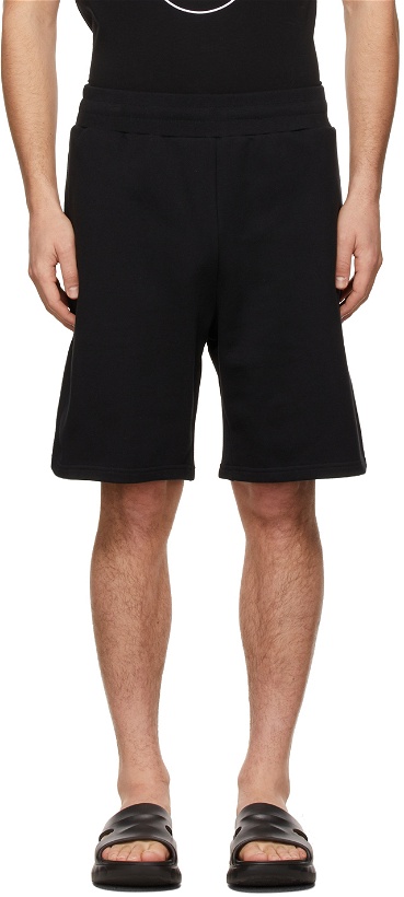 Photo: Moschino Black Logo Patch Shorts