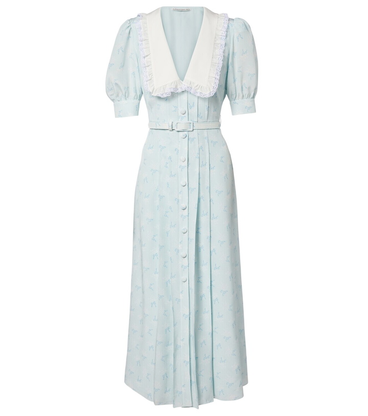 Photo: Alessandra Rich Floral silk midi dress