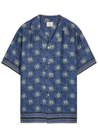 Che Telha Printed Linen Shirt Blue