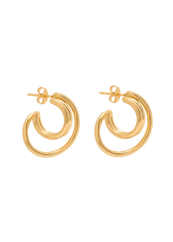 Photo: Otiumberg Sonder 14kt Gold Vermeil Hoop Earrings - One Size