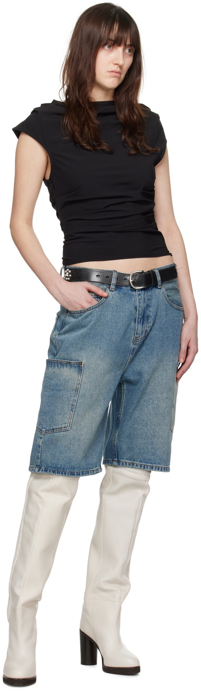 WYNN HAMLYN SSENSE Exclusive Indigo Denim Shorts
