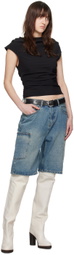 WYNN HAMLYN SSENSE Exclusive Indigo Denim Shorts