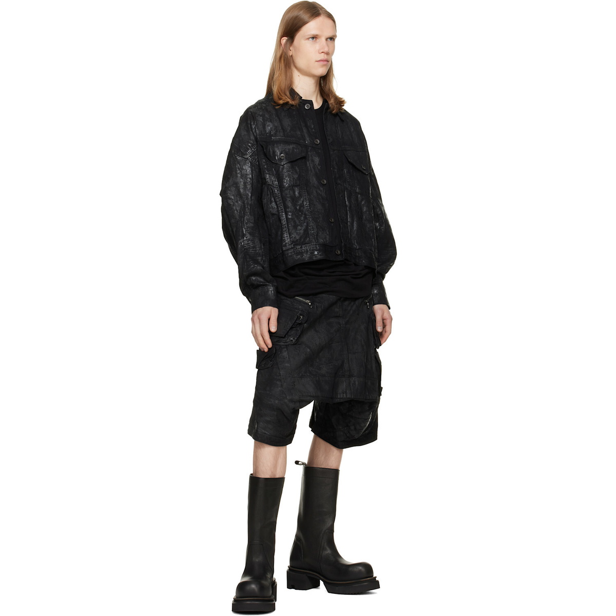 Julius Black Coated DK Denim Jacket