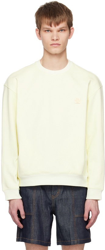 Photo: Solid Homme Yellow Embroidered Sweatshirt