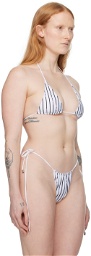 Poster Girl White & Black Elle Reversible Bikini Top