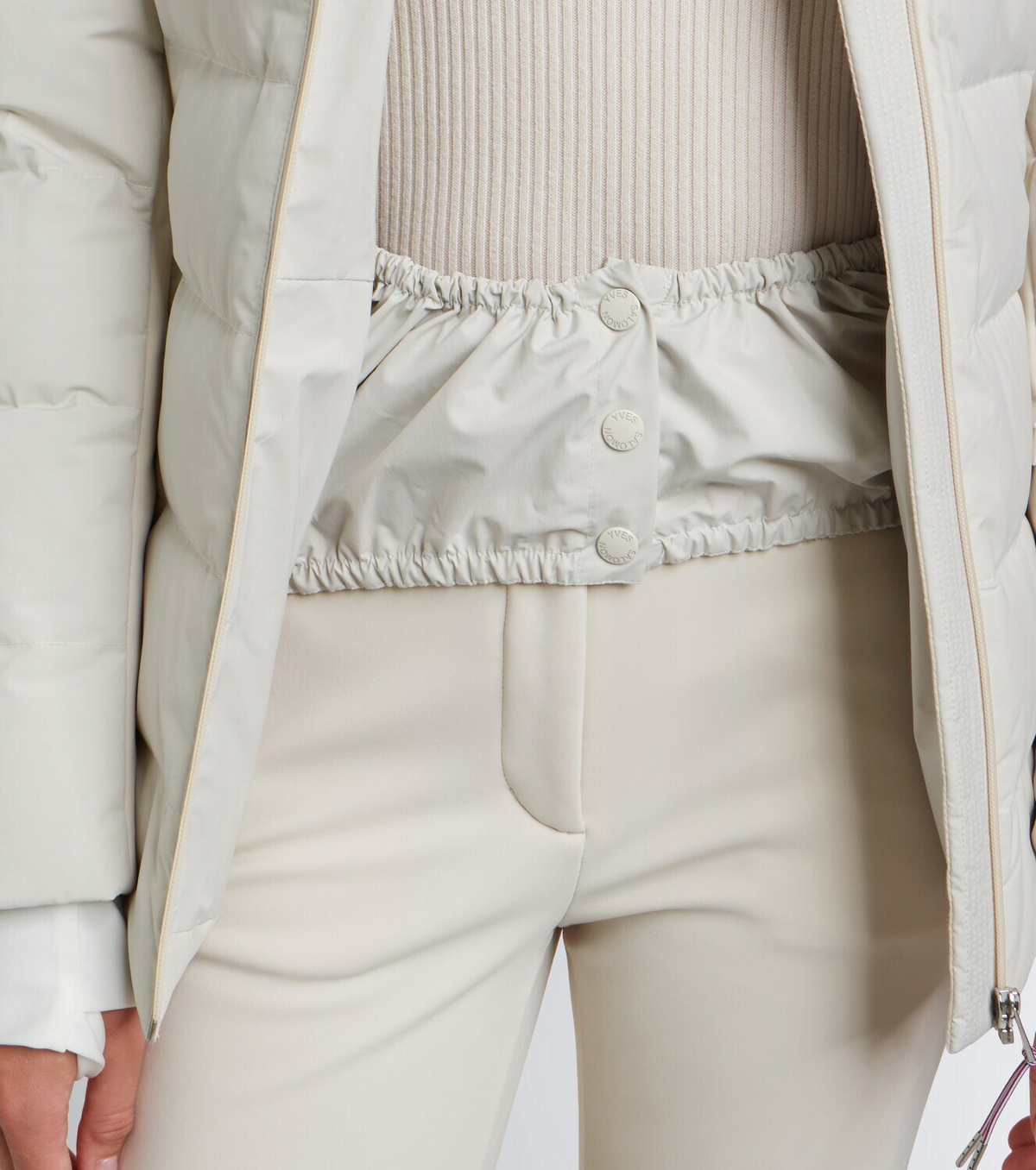 Yves Salomon Belted shearling-trimmed down ski jacket