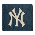 Gucci Navy NY Yankees Edition GG Wallet