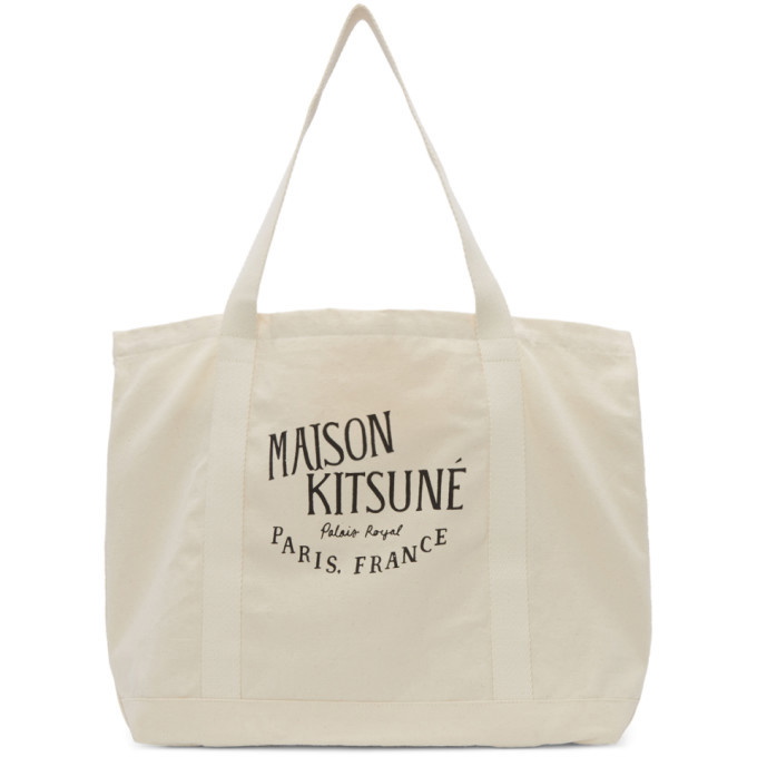 Maison Kitsune Off-White Palais Royal Shopping Tote Maison Kitsune