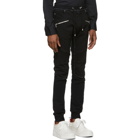 Balmain Black Slim-Fit Ribbed Jeans