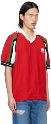 RICE NINE TEN Red Soccer Jersey Polo