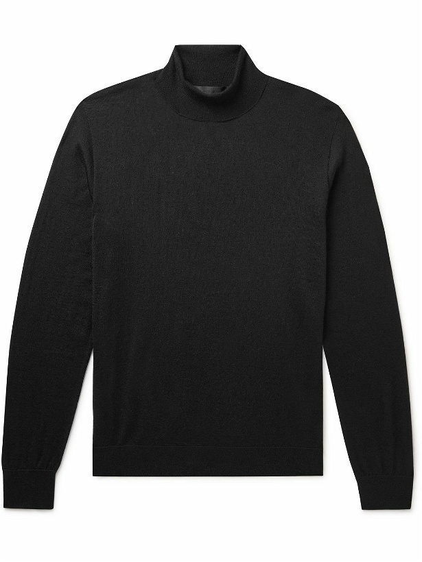 Photo: Saman Amel - Slim-Fit Cashmere and Silk-Blend Rollneck Sweater - Black