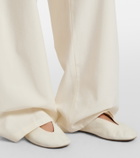 The Row Fay leather ballet flats