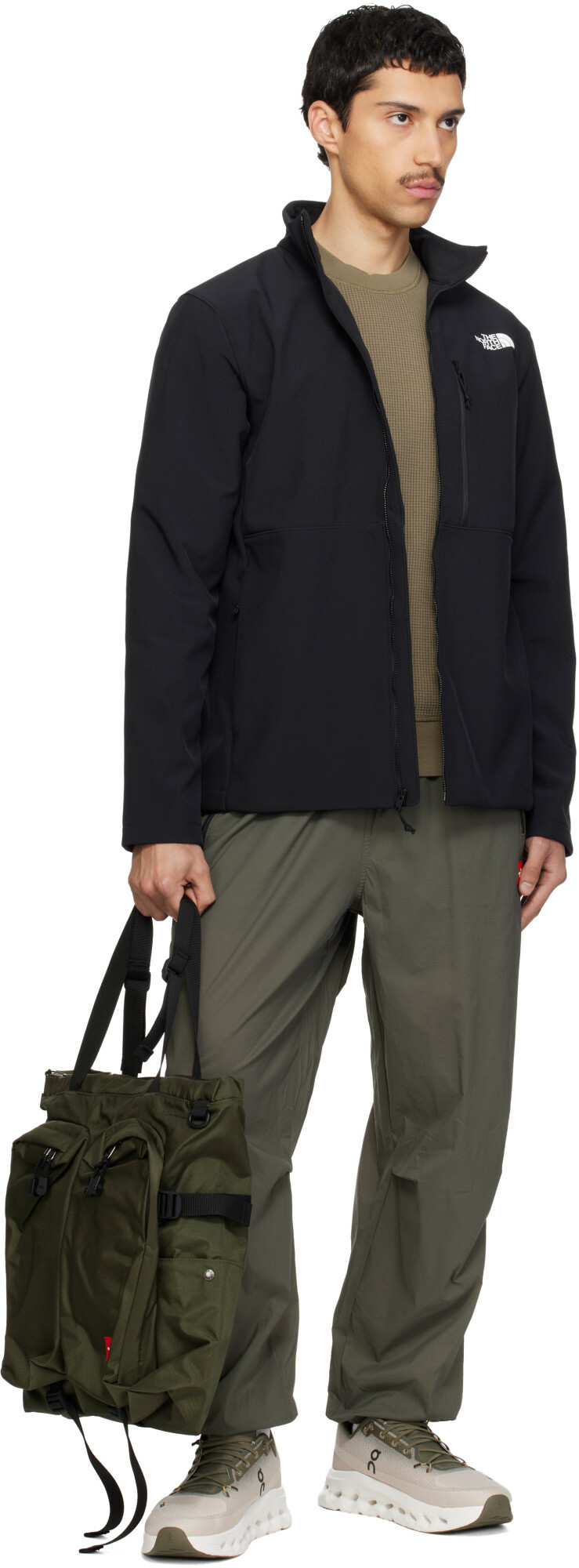 The North Face Green TNF Red Box Tote