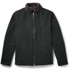 Freemans Sporting Club - Reversible Boiled Wool-Blend and Fleece Jacket - Men - Dark green