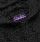 Ralph Lauren Purple Label - Slim-Fit Cable-Knit Cashmere Hoodie - Charcoal