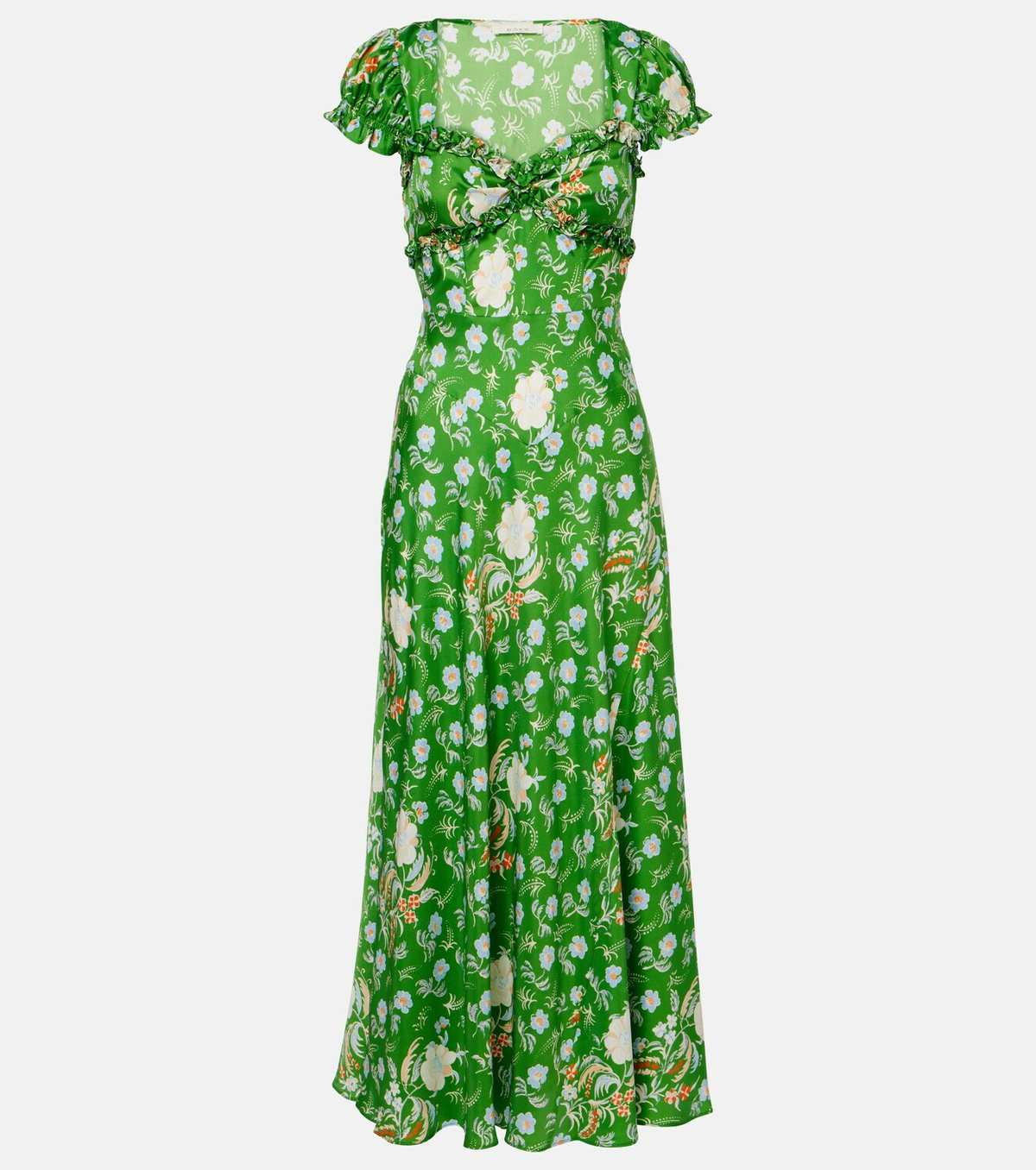 Dôen Valerine floral silk satin maxi dress