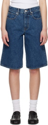 SLVRLAKE Blue Baggy Grace Denim Shorts
