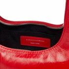 MARGE SHERWOOD Women's Hobo Shoulder Bag in Apple Red Crinkle 